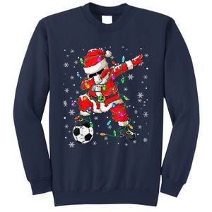 Christmas Soccer Player Sport Lover Santa Hat Xmas Pajamas (20) Sweatshirt