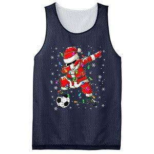 Christmas Soccer Player Sport Lover Santa Hat Xmas Pajamas (20) Mesh Reversible Basketball Jersey Tank