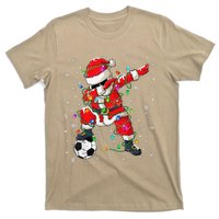 Christmas Soccer Player Sport Lover Santa Hat Xmas Pajamas (20) T-Shirt