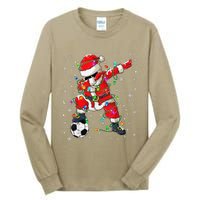 Christmas Soccer Player Sport Lover Santa Hat Xmas Pajamas (20) Tall Long Sleeve T-Shirt