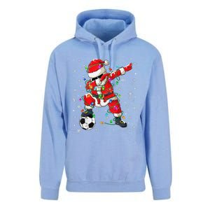 Christmas Soccer Player Sport Lover Santa Hat Xmas Pajamas (20) Unisex Surf Hoodie