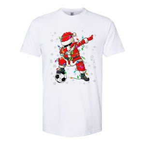 Christmas Soccer Player Sport Lover Santa Hat Xmas Pajamas (20) Softstyle CVC T-Shirt