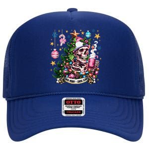 Christmas Snow Plow Clearing The Way For SantaS Snow Truck High Crown Mesh Back Trucker Hat