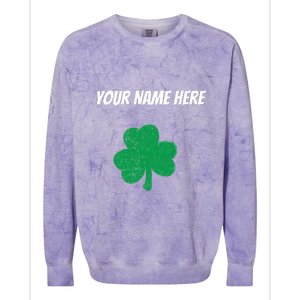 Custom St. Patrick's Day Shirt Personalized St Paddys Day TShirt Colorblast Crewneck Sweatshirt