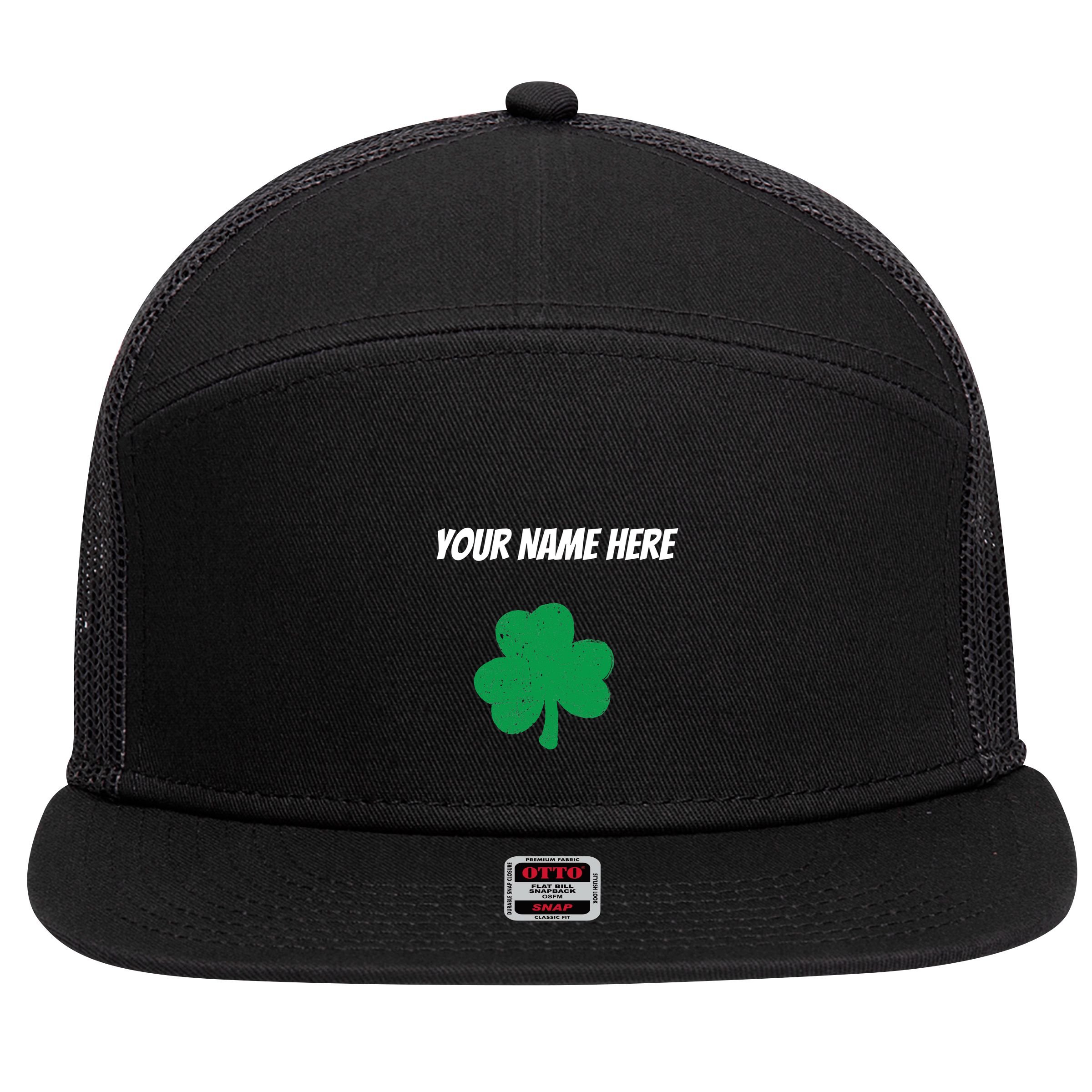 Custom St. Patrick's Day Shirt Personalized St Paddys Day TShirt 7 Panel Mesh Trucker Snapback Hat