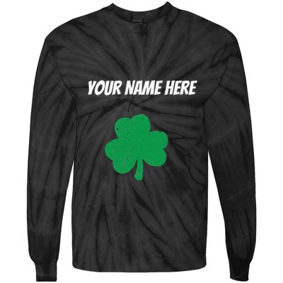 Custom St. Patrick's Day Shirt Personalized St Paddys Day TShirt Tie-Dye Long Sleeve Shirt