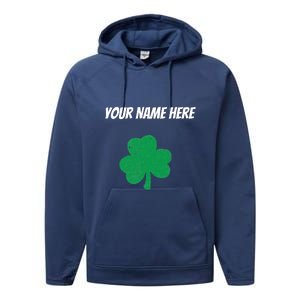 Custom St. Patrick's Day Shirt Personalized St Paddys Day TShirt Performance Fleece Hoodie