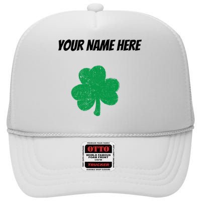 Custom St. Patrick's Day Shirt Personalized St Paddys Day TShirt High Crown Mesh Back Trucker Hat