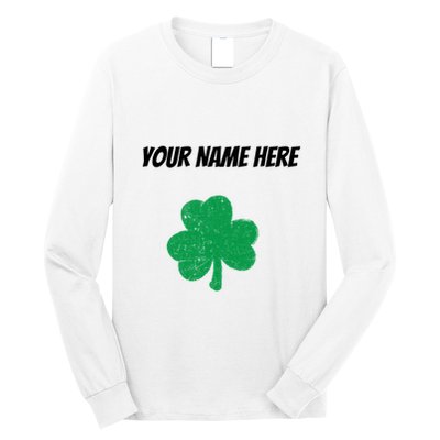 Custom St. Patrick's Day Shirt Personalized St Paddys Day TShirt Long Sleeve Shirt