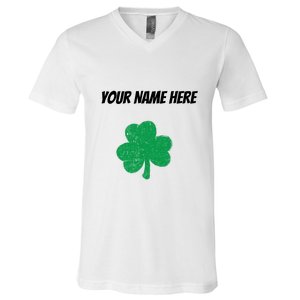 Custom St. Patrick's Day Shirt Personalized St Paddys Day TShirt V-Neck T-Shirt