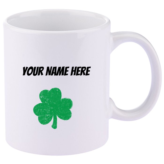 Custom St. Patrick's Day Shirt Personalized St Paddys Day TShirt 11oz C Handle Ceramic Mug