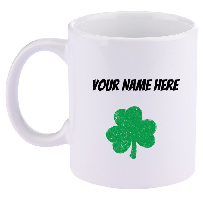 Custom St. Patrick's Day Shirt Personalized St Paddys Day TShirt 11oz C Handle Ceramic Mug