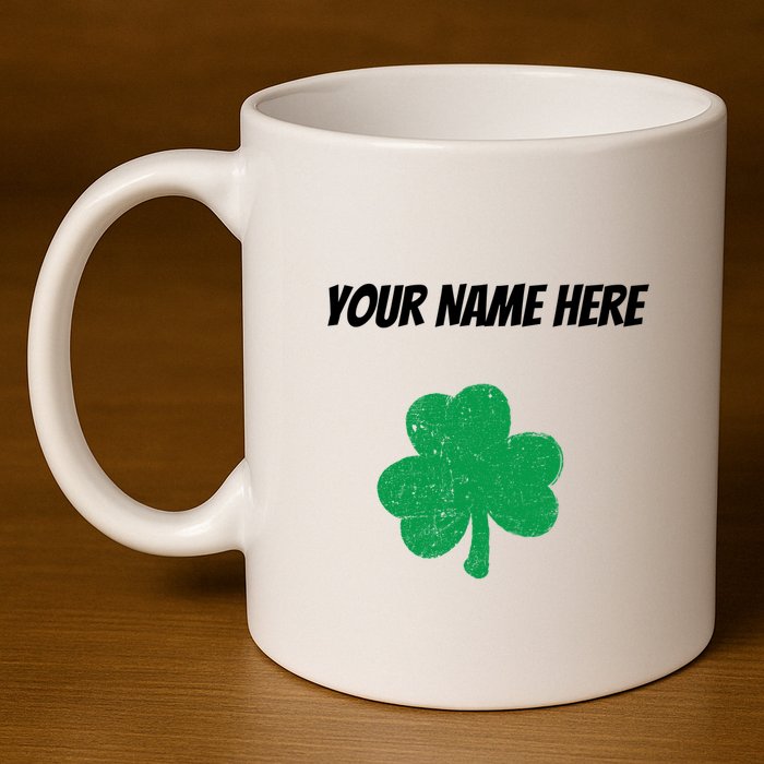Custom St. Patrick's Day Shirt Personalized St Paddys Day TShirt 11oz C Handle Ceramic Mug