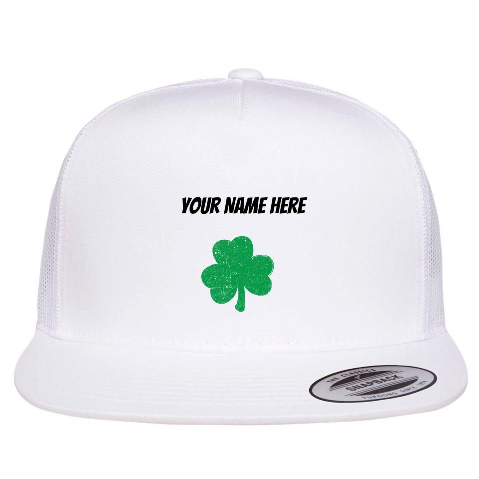 Custom St. Patrick's Day Shirt Personalized St Paddys Day TShirt Flat Bill Trucker Hat