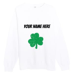 Custom St. Patrick's Day Shirt Personalized St Paddys Day TShirt Premium Crewneck Sweatshirt