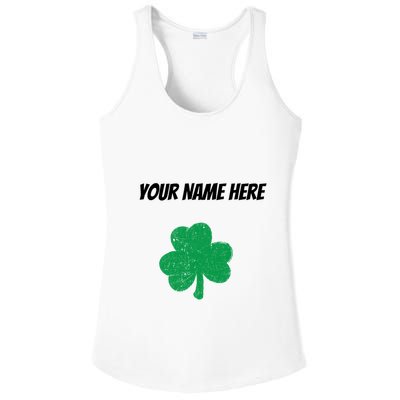 Custom St. Patrick's Day Shirt Personalized St Paddys Day TShirt Ladies PosiCharge Competitor Racerback Tank