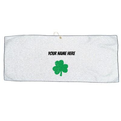 Custom St. Patrick's Day Shirt Personalized St Paddys Day TShirt Large Microfiber Waffle Golf Towel