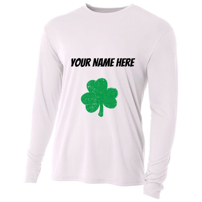 Custom St. Patrick's Day Shirt Personalized St Paddys Day TShirt Cooling Performance Long Sleeve Crew