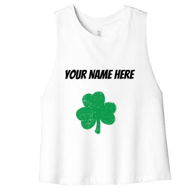 Custom St. Patrick's Day Shirt Personalized St Paddys Day TShirt Women's Racerback Cropped Tank