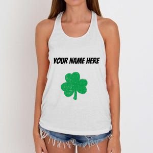 Custom St. Patrick's Day Shirt Personalized St Paddys Day TShirt Women's Knotted Racerback Tank