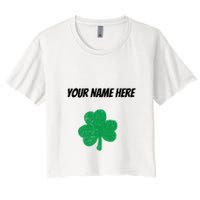 Custom St. Patrick's Day Shirt Personalized St Paddys Day TShirt Women's Crop Top Tee