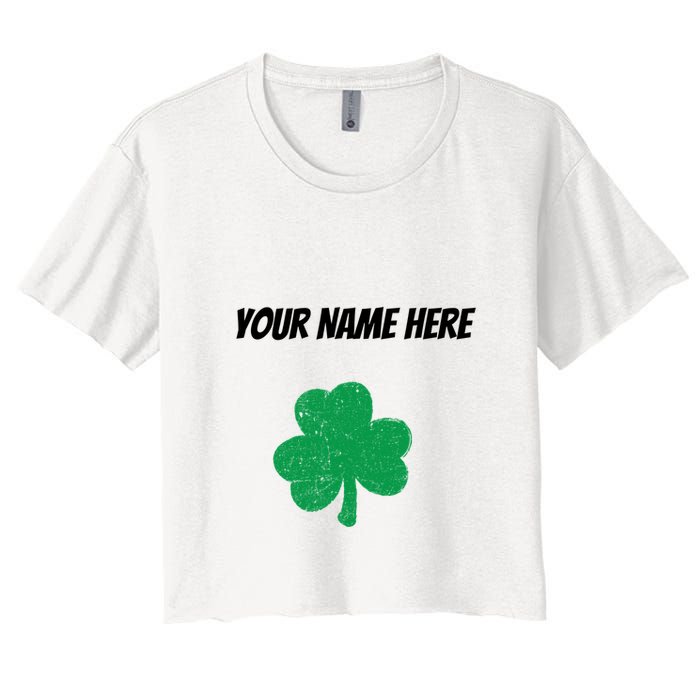 Custom St. Patrick's Day Shirt Personalized St Paddys Day TShirt Women's Crop Top Tee