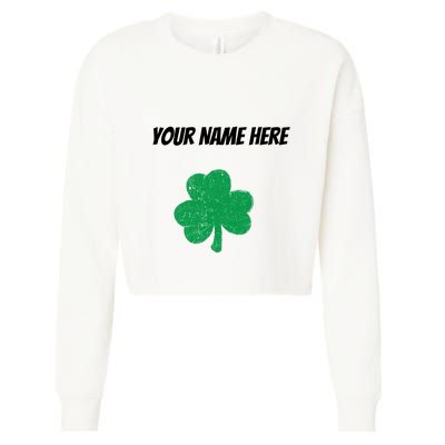 Custom St. Patrick's Day Shirt Personalized St Paddys Day TShirt Cropped Pullover Crew