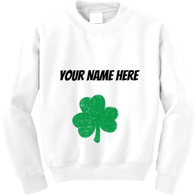 Custom St. Patrick's Day Shirt Personalized St Paddys Day TShirt Kids Sweatshirt