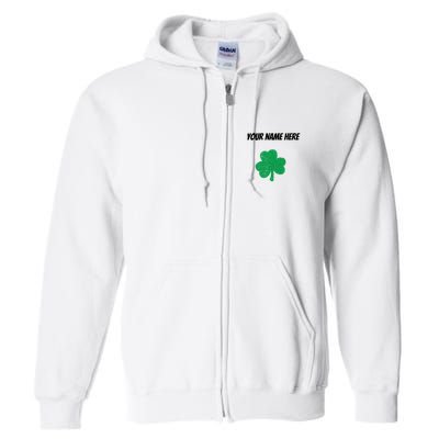 Custom St. Patrick's Day Shirt Personalized St Paddys Day TShirt Full Zip Hoodie