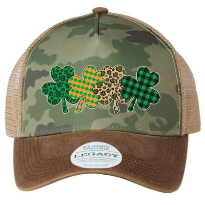 Cute St Patrick's Day Patterns Shamrock Clovers Legacy Tie Dye Trucker Hat
