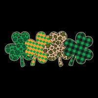 Cute St Patrick's Day Patterns Shamrock Clovers Stripe Pom Pom Beanie