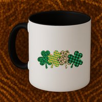 Cute St Patrick's Day Patterns Shamrock Clovers Coffee Mug