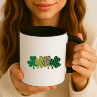 Cute St Patrick's Day Patterns Shamrock Clovers Coffee Mug