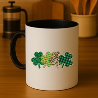 Cute St Patrick's Day Patterns Shamrock Clovers Coffee Mug