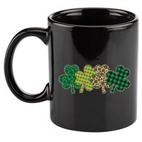 Cute St Patrick's Day Patterns Shamrock Clovers 11oz C Handle Ceramic Mug