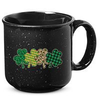 Cute St Patrick's Day Patterns Shamrock Clovers 15oz Campfire Ceramic Mug