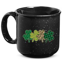 Cute St Patrick's Day Patterns Shamrock Clovers 15oz Campfire Ceramic Mug