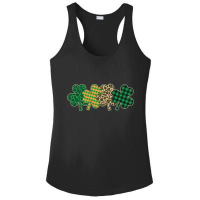 Cute St Patrick's Day Patterns Shamrock Clovers Ladies PosiCharge Competitor Racerback Tank