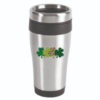 Cute St Patrick's Day Patterns Shamrock Clovers 16oz Travel Tumbler