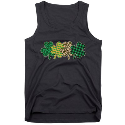 Cute St Patrick's Day Patterns Shamrock Clovers Tank Top