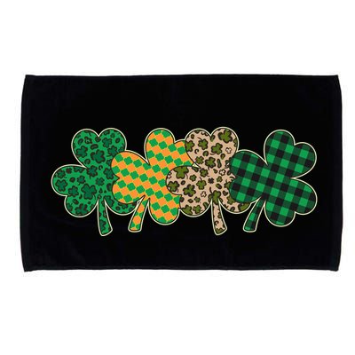 Cute St Patrick's Day Patterns Shamrock Clovers Microfiber Hand Towel