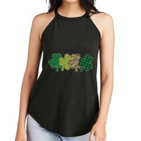 Cute St Patrick's Day Patterns Shamrock Clovers Women's Perfect Tri Rocker Tank