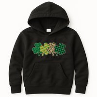 Cute St Patrick's Day Patterns Shamrock Clovers Kids Hoodie