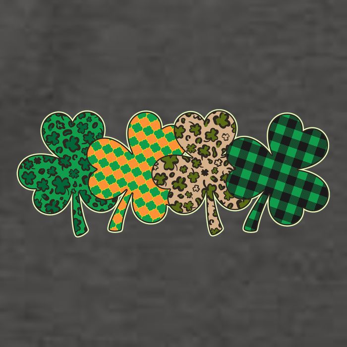 Cute St Patrick's Day Patterns Shamrock Clovers Vector Backpack