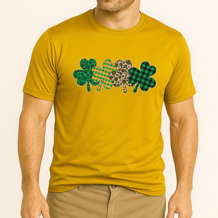 Cute St Patrick's Day Patterns Shamrock Clovers Performance Shirt