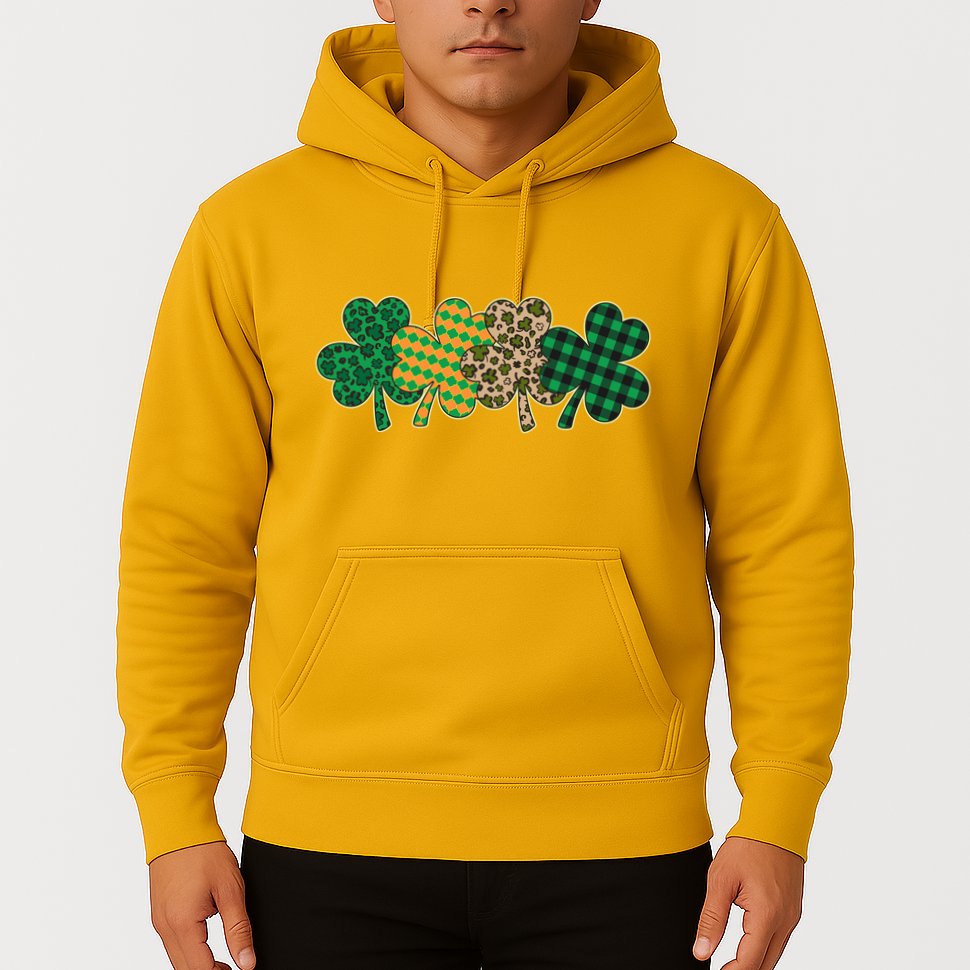 Cute St Patrick's Day Patterns Shamrock Clovers Hoodie