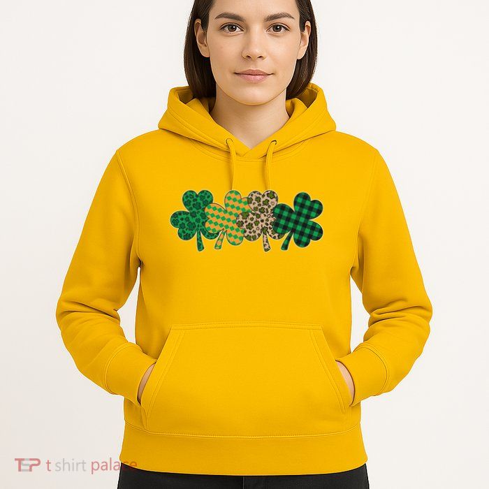 Cute St Patrick's Day Patterns Shamrock Clovers Hoodie