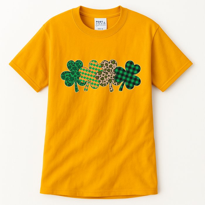 Cute St Patrick's Day Patterns Shamrock Clovers Tall T-Shirt