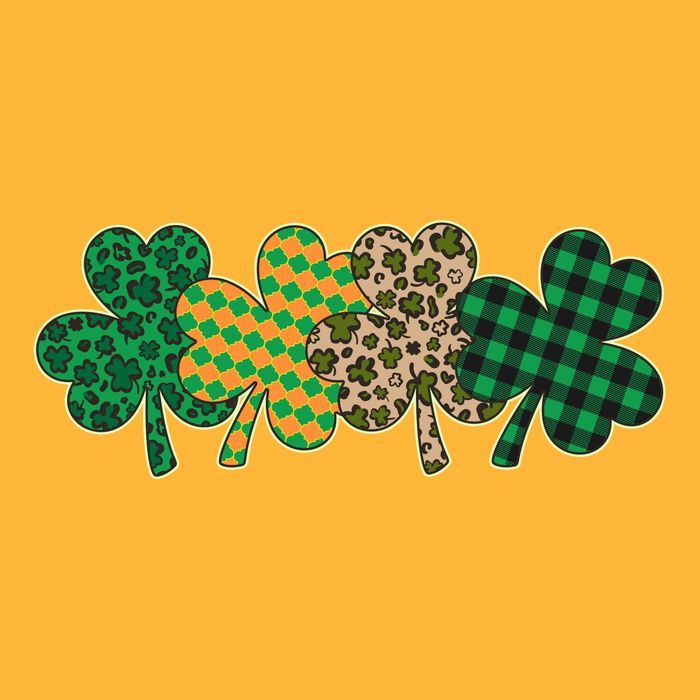 Cute St Patrick's Day Patterns Shamrock Clovers Tall T-Shirt