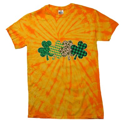 Cute St Patrick's Day Patterns Shamrock Clovers Tie-Dye T-Shirt